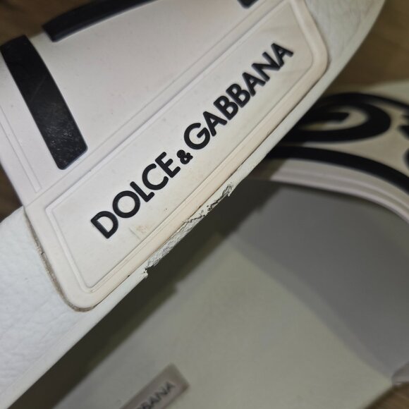 Dolce & Gabbana Logo Pool Slides Sandals Rubber Flop men 43/US 10